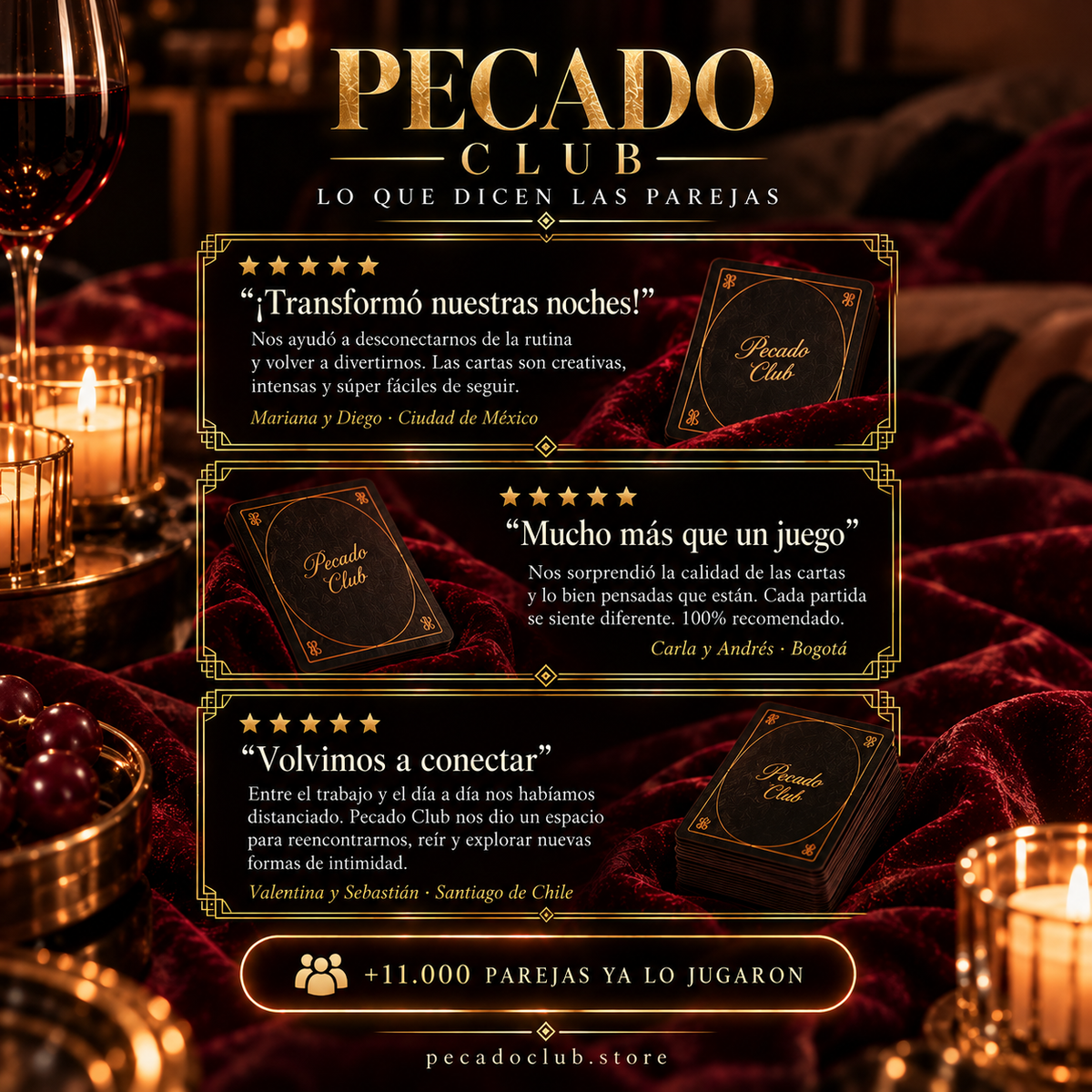 Pecado Club™ | 3 Mazos. Una Noche Inolvidable.